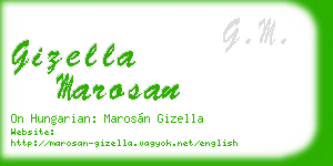 gizella marosan business card